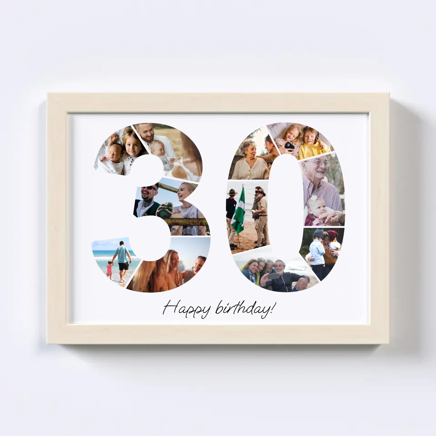 Dertigers (30-39) Verjaardagsfotocollage