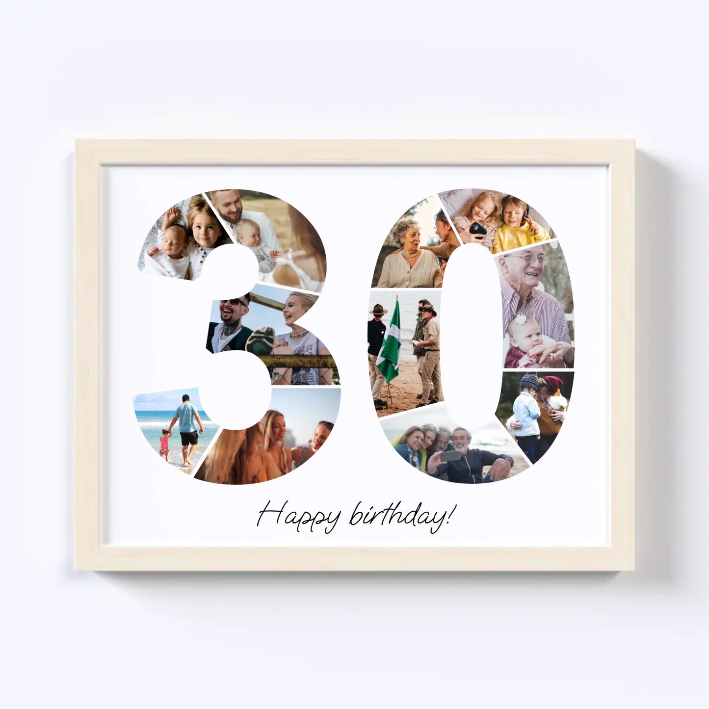Dertigers (30-39) Verjaardagsfotocollage