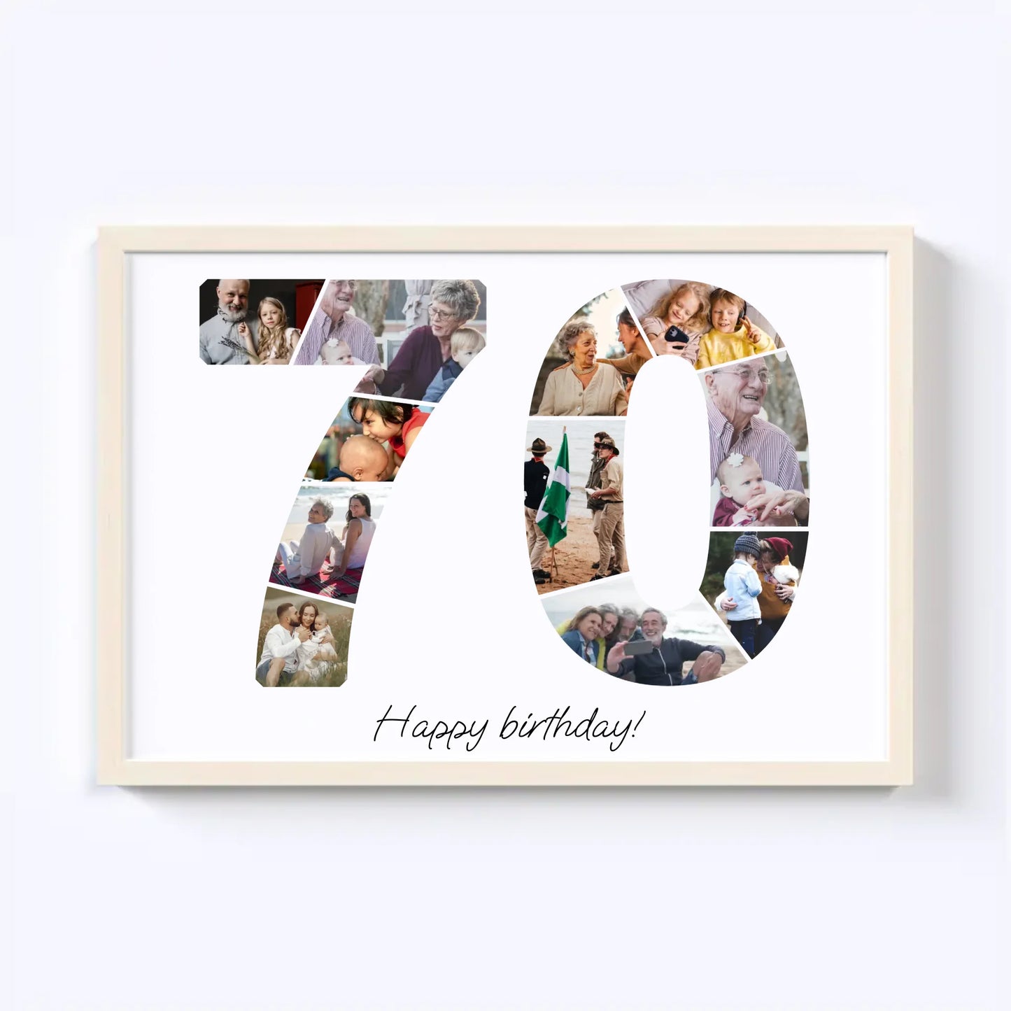 Zeventigers (70-79) Verjaardagsfotocollage