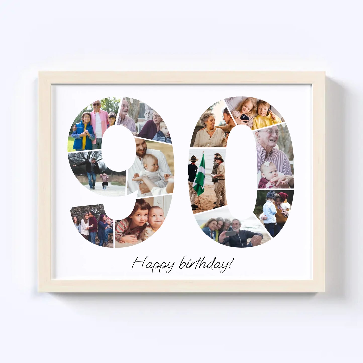 Nineties (90-99) Birthday Photo Collage