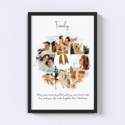 Christmas Wreath Photo Collage