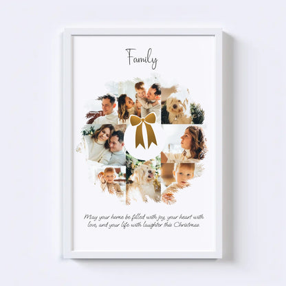 Christmas Wreath Photo Collage